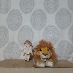 Simba Plush Lion Vintage Porcelain Doll