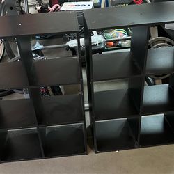 Set of two black storage cubes for sale