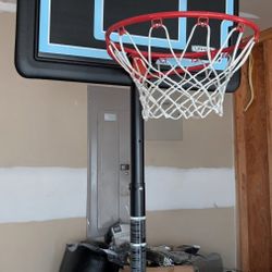 Baseball Post, sand filled with (4) Basketballs and Air Pump
