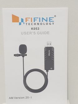 Fifine K053 USB Lavalier Microphone. Works Great