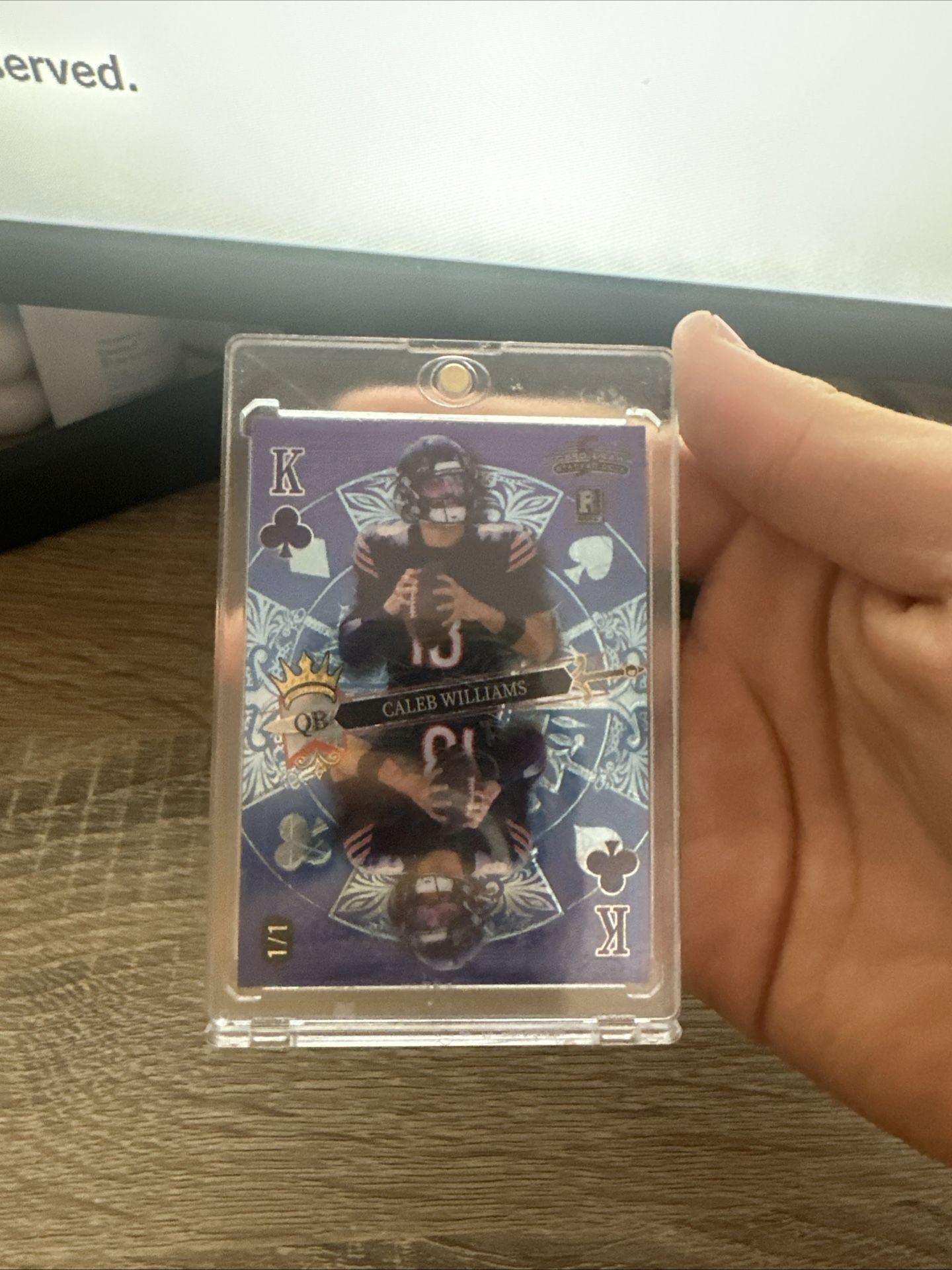 2024 Wildcard 5 Card Stacked Deck Rc Caleb Williams Mirror Mirror