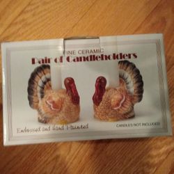 Thanksgiving Ceramic candle holders