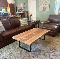 Live Edge Wood Slab Coffee Table
