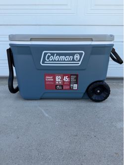 Coleman 316 Series 62QT Hard Chest Wheeled Cooler, Lakeside Blue