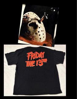 Friday The 13th Jason Voorhees Horror Graphic T-Shirt Black XL