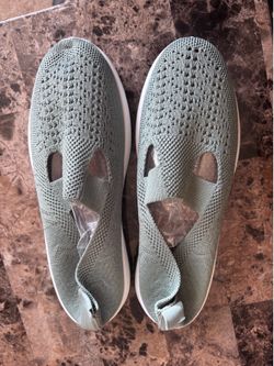 Olive Green slip on shoes
