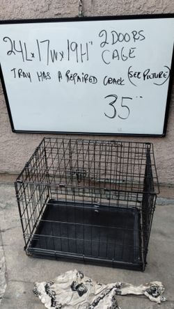 Wire Dog Crate 24L x 17W x 19H Two Doors