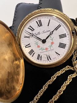 Vintage Belle Luisse Pocket Watch. Hand Wind Mechanical Movement. Swiss Made