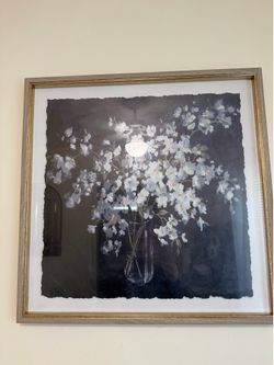 Large Framed Floral Wall Art