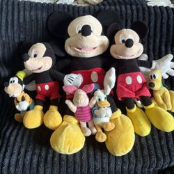 Mickey Mouse And Friends Collection Goofy, Donald Duck,Pluto, Piglet Stuff Animal PLUSH Toys 