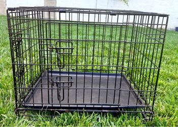 24in Black Wire Dog Crate with Tray OFFERS WELCOME