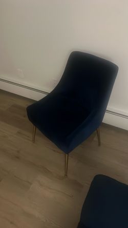 Blue Suede Chair