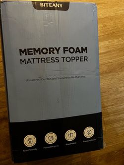 Queen memory foam mattress topper- new in box