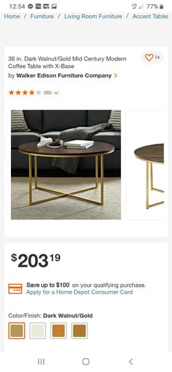 New assembled coffee table see pictures for dimensions