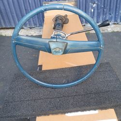 1969 -72 Chevy C10 -20  Original Steering Column with unrestored steering wheel