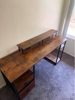 Office desk with power outlets almost new