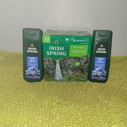 2 Bodywash 20oz/1 Pack 20 Bar Soap Irish Spring 