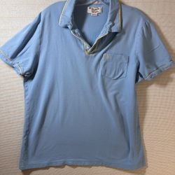 Rare Men’s Blue Original Penguin by Munsingwear Shirt w/ Yellow Trim – XL