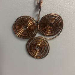Handmade 3" Pure Copper Triskelion | Authentic Celtic Triple Spiral Energy Art