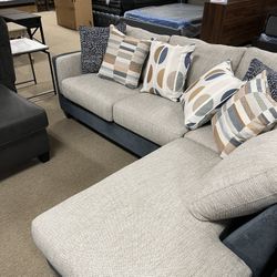 Stunning Cozy Deep Chaise Sectional! 