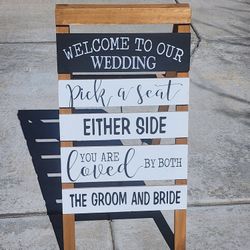 Ceremony Welcome To Our Wedding Sign 