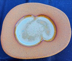 Vintage David Salk Studio Pottery Signed 1992 - Stoneware Art Dish