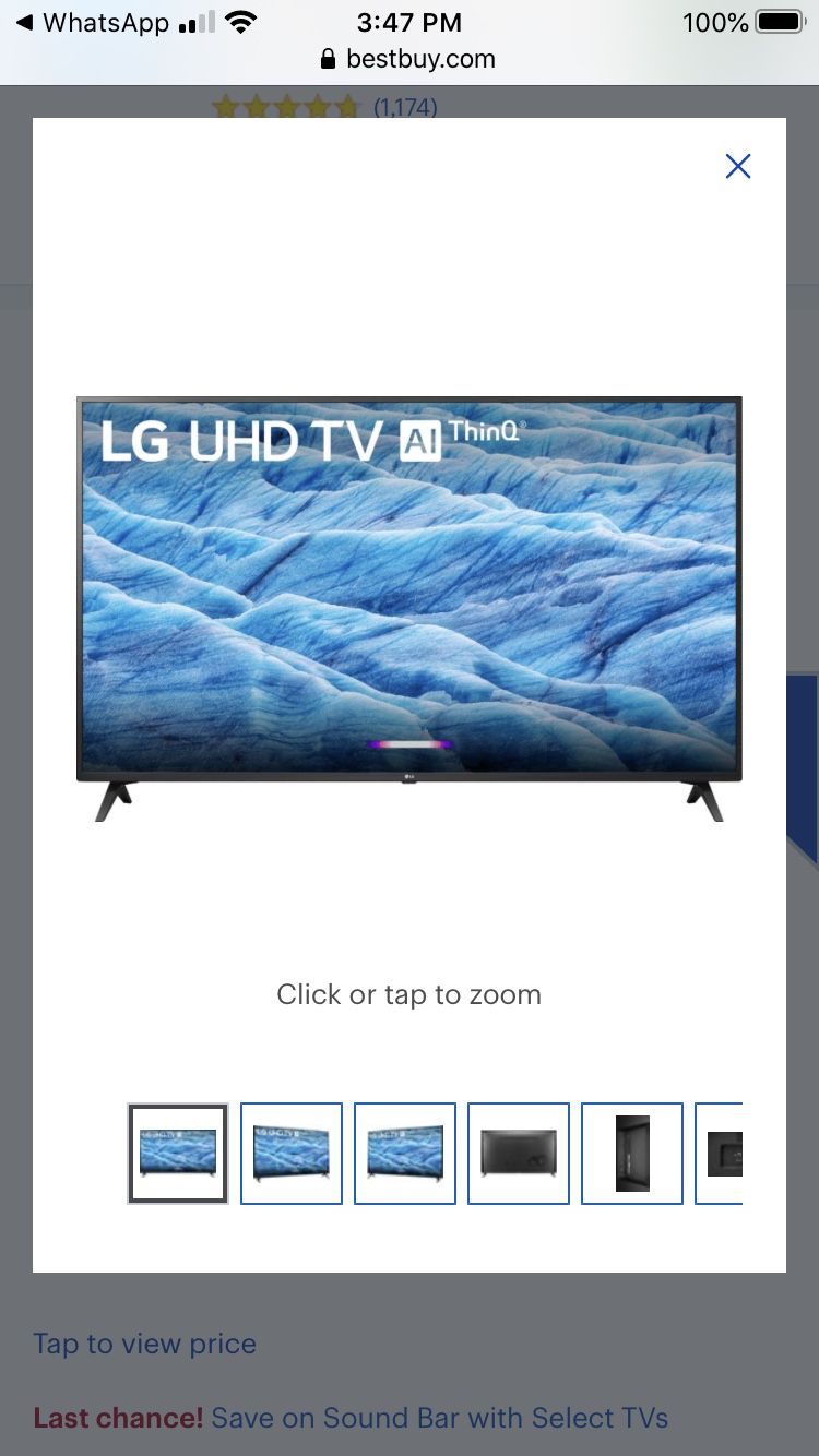 BRAND NEW TV LG - 65" LED UM7300PUA Series -2160p Smart 4K