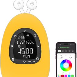 Sunrise Alarm Clock Wake Up Light, White Noise Sound Machine with 20 Soothing Sounds, 10 Night Lights, Bluetooth Speaker/App Control, Dimmable Clock f