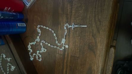 925 Strong Silver Rosary Necklace 
