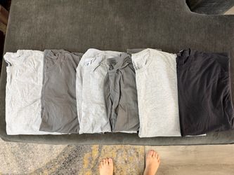 Men’s T-Shirt Bundle – 6 Shirts – Gray, Black & Neutral Colors