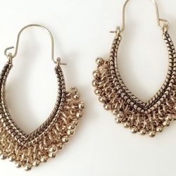 Gold Ball Fringe Dangle Earrings Brand New Fashion Jewelry 