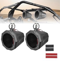 Upgraded 8" Speaker Pod Enclosure A Pairs Fit 1.5"- 2" Roll Bar Compatible