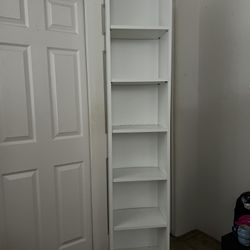 1 White Book Shelf 