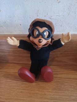 Vintage Pilot Mickey Mouse Plush