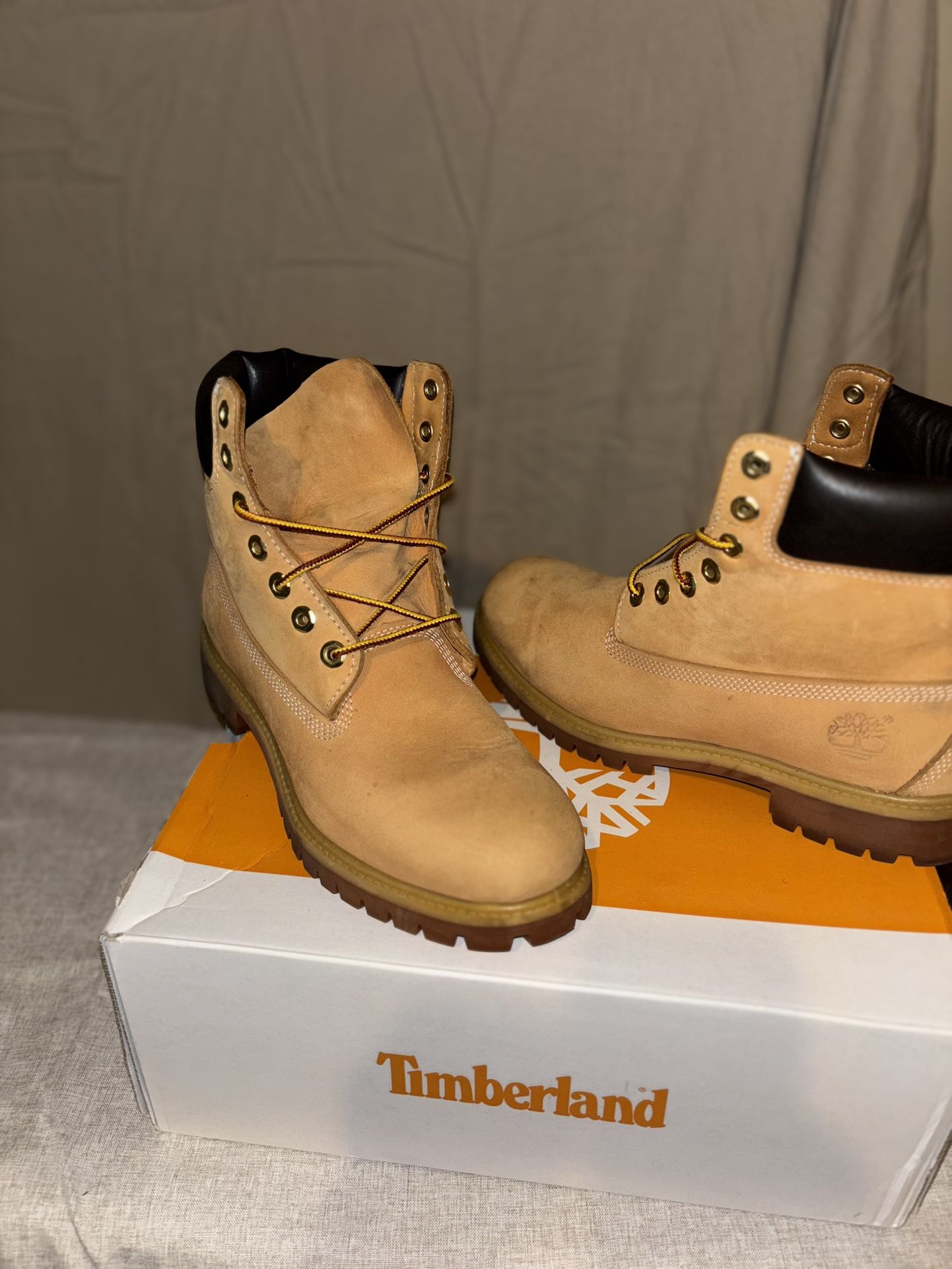2 Pairs Timberland Premium 6 inch Lace Waterproof Wheat.