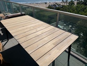 Article Latta 78.5” Solid Acacia Outdoor Dining Table