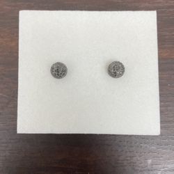 Earrings 10k Gold Dipped in black rhodium With black diamonds