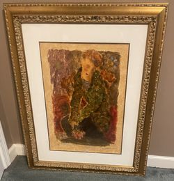 🖼️🎨🖼️ Serigraph titled "Mi Paloma" by British artist Roy Fairchild-Woodard (b. 1953). 🖼️🖼️🖼️🎨