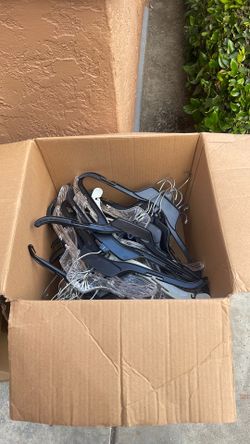 Box of Plastic Hangers