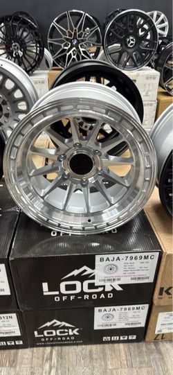 17x9 LOCK OFF-ROAD WHEELS 6x139.7 + 285-70-17 TIRES FOR TACOMA 4RUNNER SILVERADO-WE FINANCE