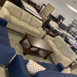 Top Grain Leather Sofa & Loveseat 2-pc Set