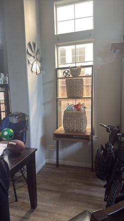 Tall Metal/wooden Shelf $30