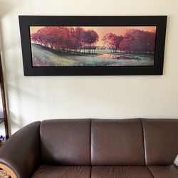 Large Framed Landscape Wall Art – 63.5” Panoramic Canvas Print