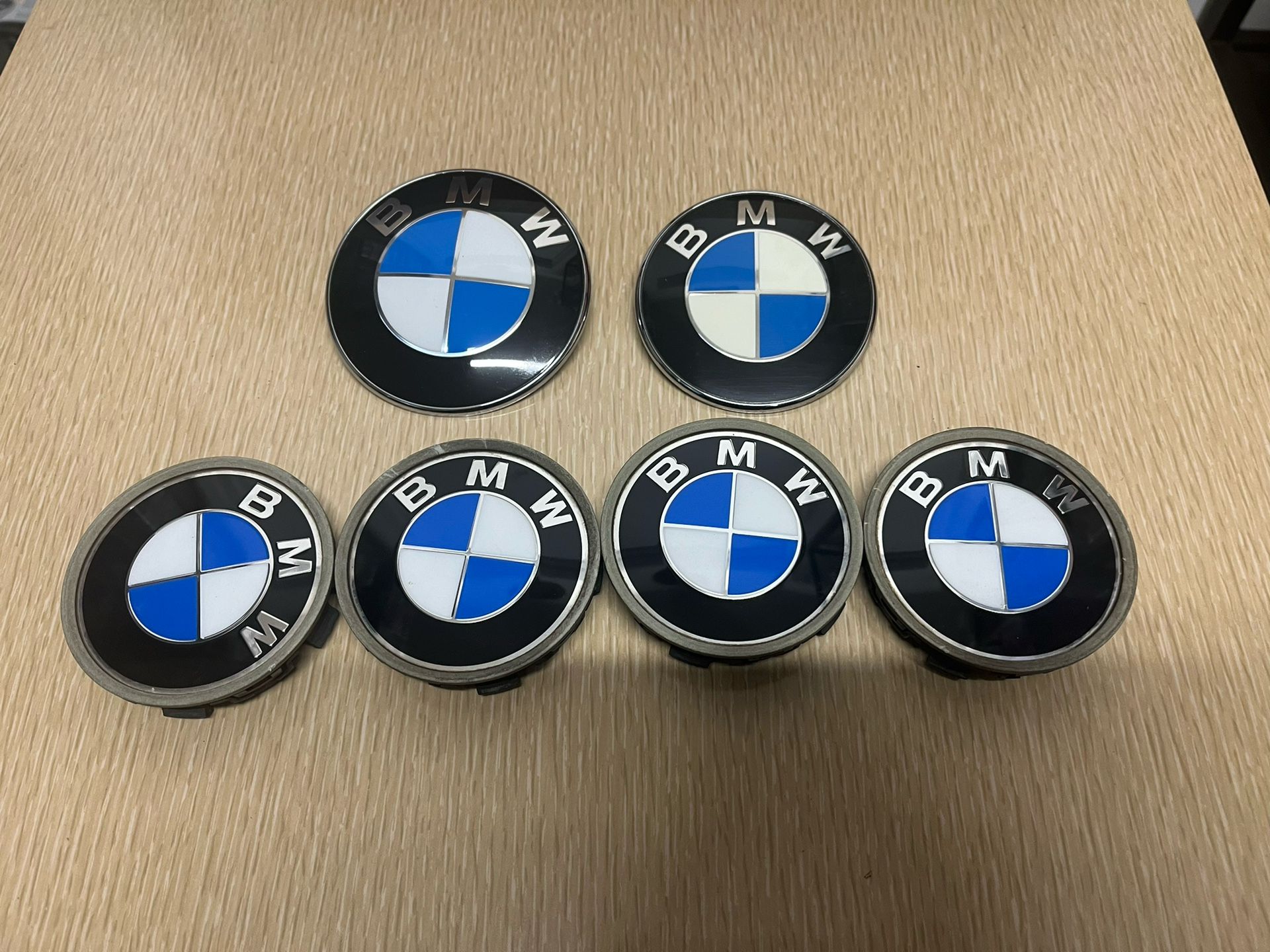 BMW E46 M3 Hood Trunk Wheel Emblems OEM Used