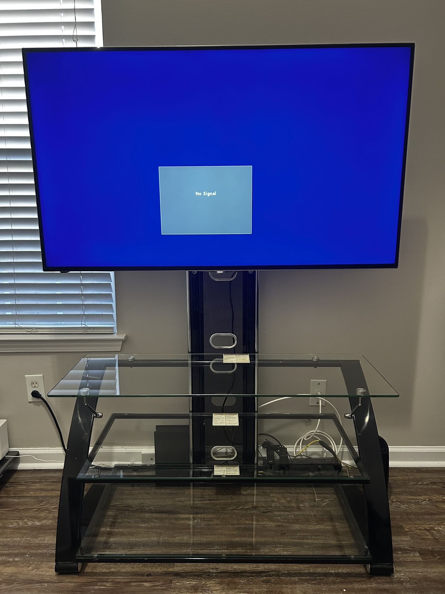 55” RCA Television & Glass TV Stand