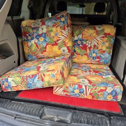 Nice Used Two Outdoor Patio Cushions. 