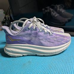 Hoka X FPM Clifton 9 Free People Movement Purple Running Shoes Women's Size 8B