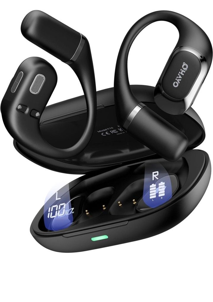 Open Ear Headphones,Over Ear Earbuds with Ergonomic Earhook,