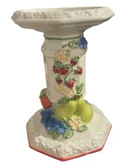 Avon Sweet Country Harvest Pillar Candle Holder Vintage