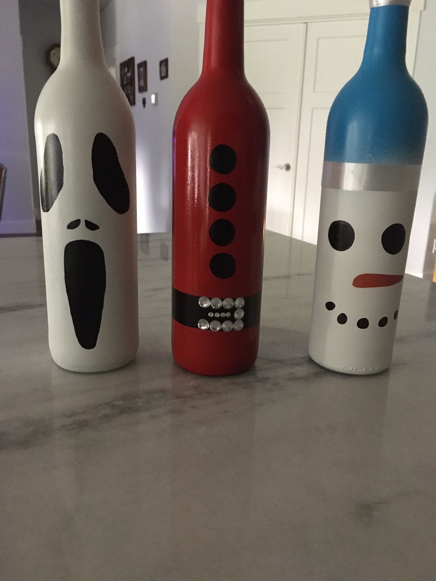 Christmas / holiday wine bottles